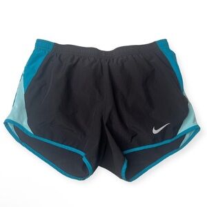 Nike Women’s‎ Dri-Fit Running Shorts Lined Black/Teal Size S​​​